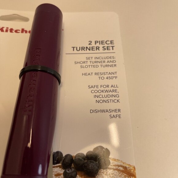 New KitchenAid Purple Boysenberry Plum 2 Piece Lifter Turner Set (HBRA) - Picture 4 of 5